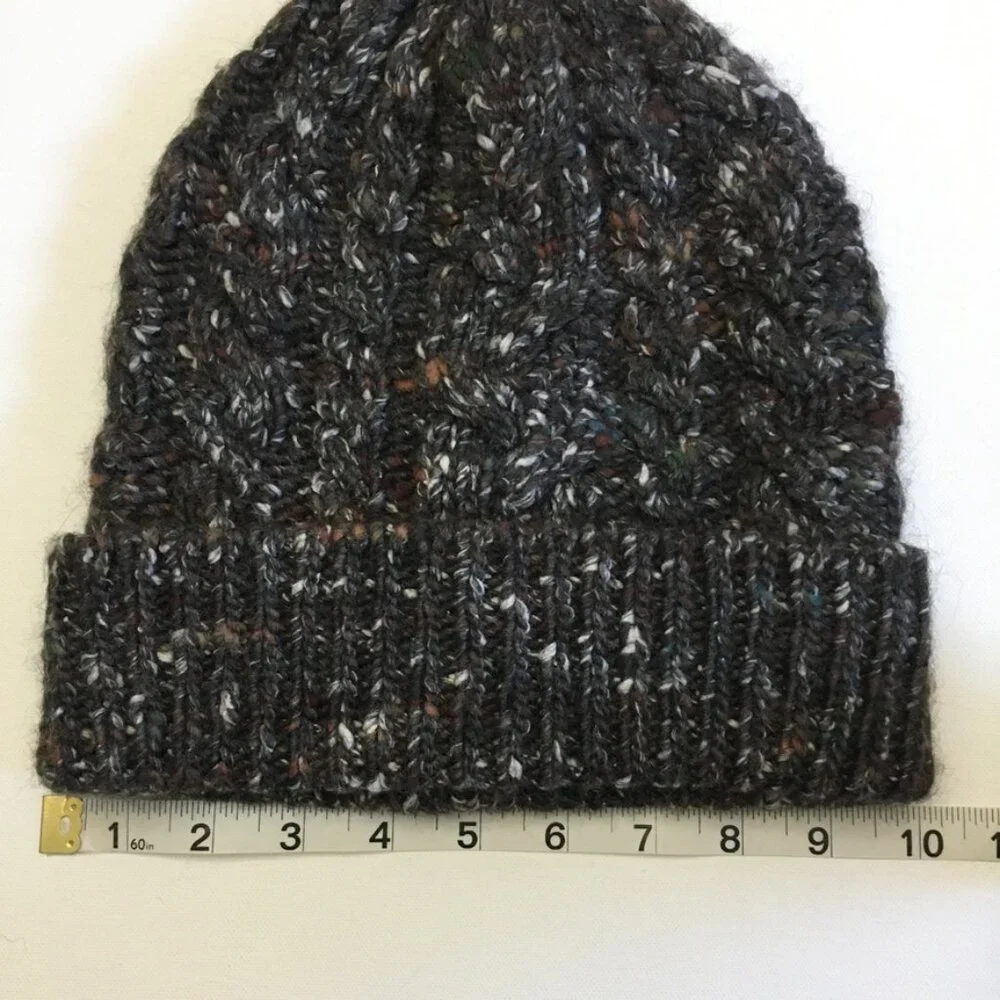 INTERMIX Italian Yan Womens Beanie Brown Multi-Color Wool Silk Blend One Size - Picture 7 of 12